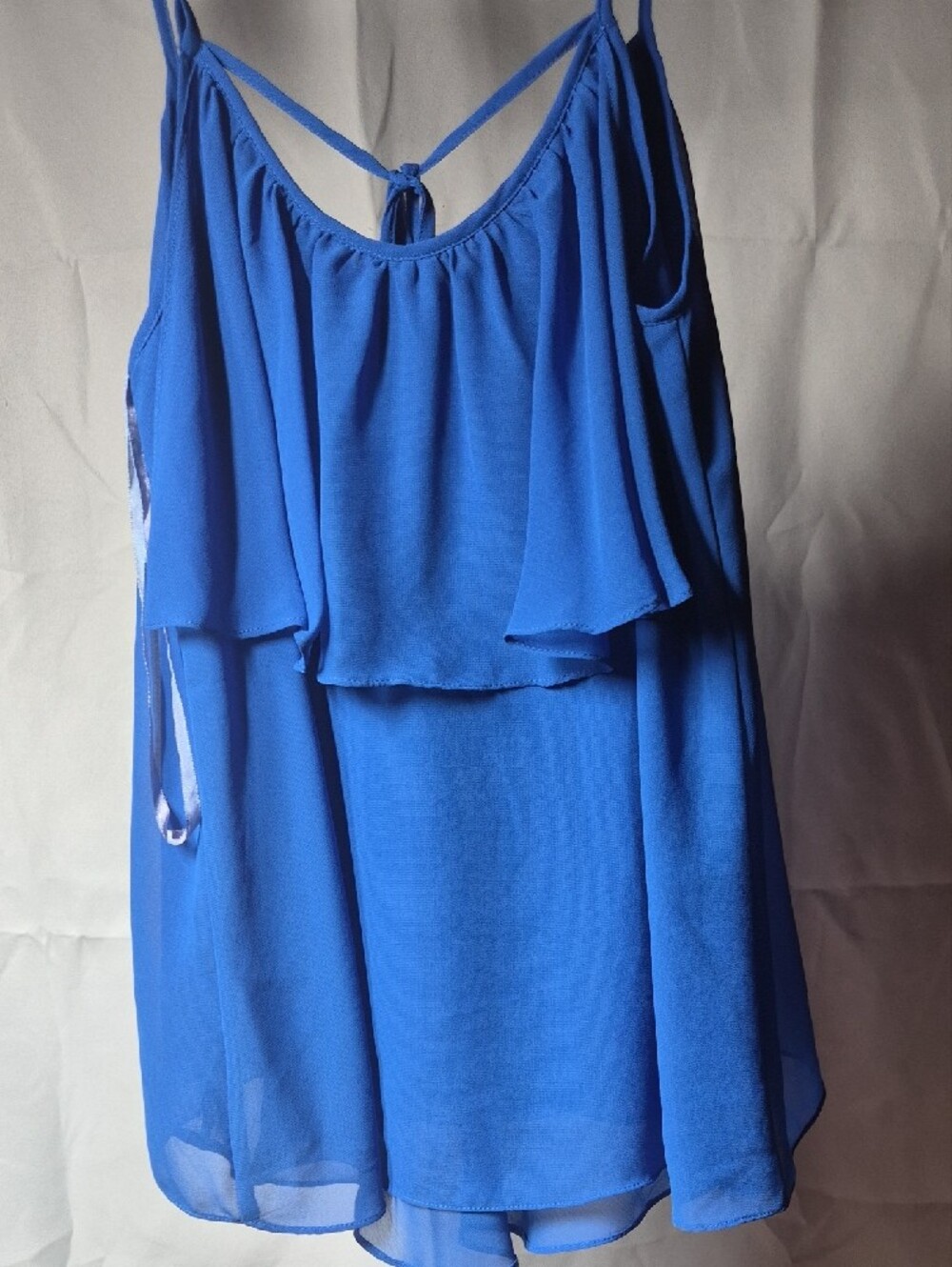 Gianni Bini Royal Blue Ruffled Cami - Picture 2 of 3